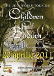 Afis Concert Children Of Bodom si Ensiferum in aprilie 2011 la Bucuresti