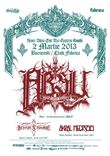 Afis Absu: Concert in Bucuresti in Club Fabrica pe 2 martie 2013
