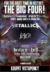 Metallica vor anunta mai multe concerte in cadrul Sonisphere abia in 2010