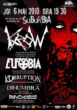Concert Krow, Eufobia, Korruption si DinUmbra in Suburbia