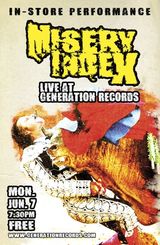Misery Index au concertat gratuit intr-un magazin de muzica (video)