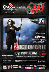 Concert Ozzy Osbourne in Romania la Zone Arena