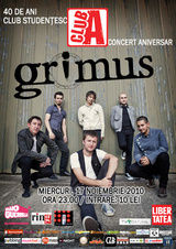 Concert Grimus in Club A din Bucuresti