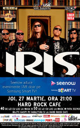 Concert Iris pe 27 martie la Hard Rock Cafe din Bucuresti