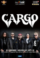 Cargo canta pe 21 noiembrie la Hard Rock Caffe