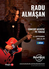 Radu Almasan in concert acustic pe terasa Hard Rock Cafe