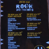 AFISUL CU PREZENTAREA TRUPELOR PARTICIPANTE LA FESTIVALUL ROCK PE MURES,ARAD,EDITIA 2010,28-30 MAI