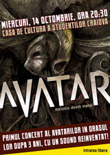 Avatar si Semiosis concerteaza maine in Craiova!